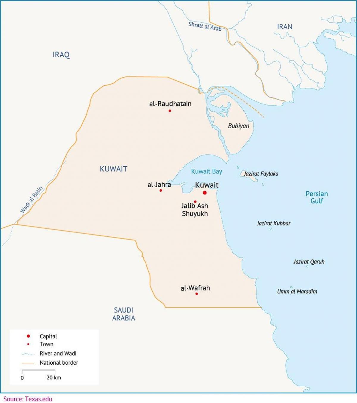 la carte de al zour koweït