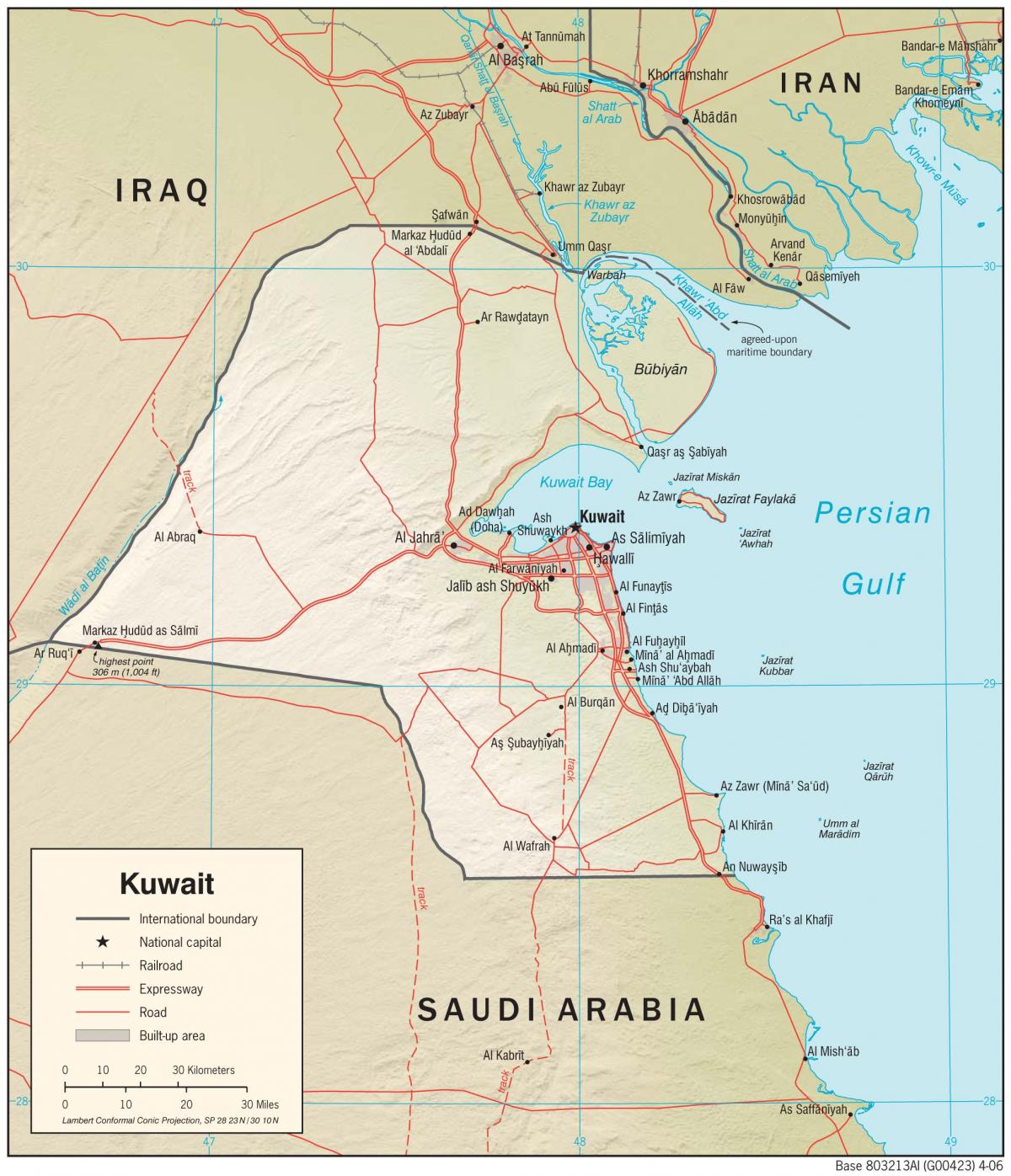 koweït emplacement de carte