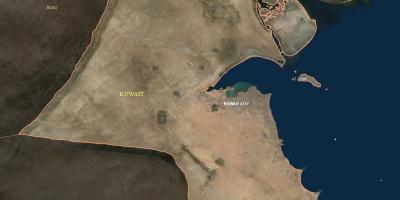 Carte du koweït par satellite