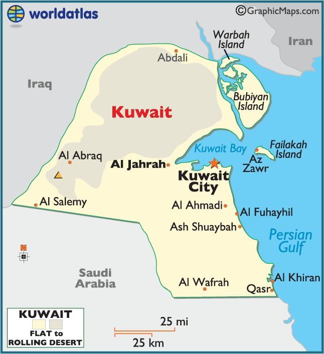 koweït carte complète