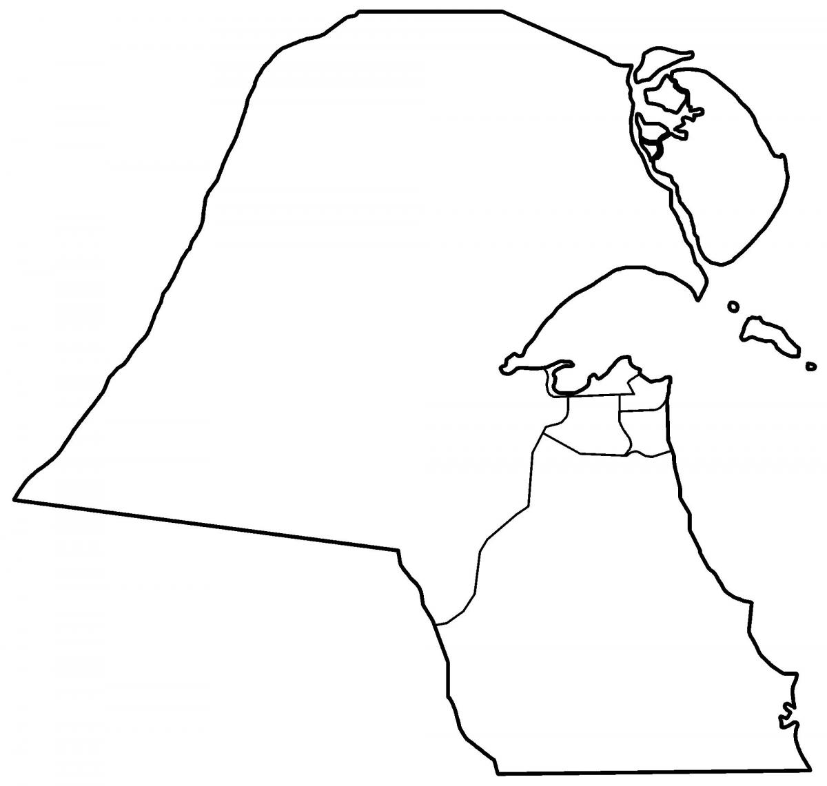 la carte de kuwait vide 