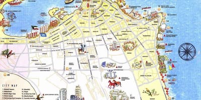 La carte de kuwait touristique