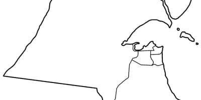 La carte de kuwait vide 