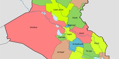 Koweït carte avec des blocs